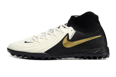 Nike Phantom Luna Elite NU TF High-Tops Football Shoes - White/Black/Gold