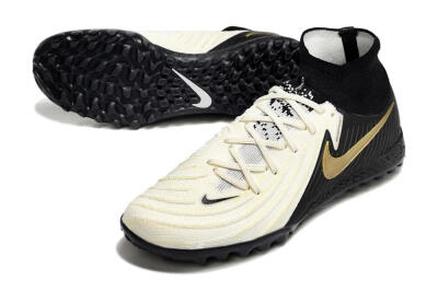 Nike Phantom Luna Elite NU TF High-Tops Football Shoes - White/Black/Gold