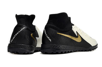 Nike Phantom Luna Elite NU TF High-Tops Football Shoes - White/Black/Gold