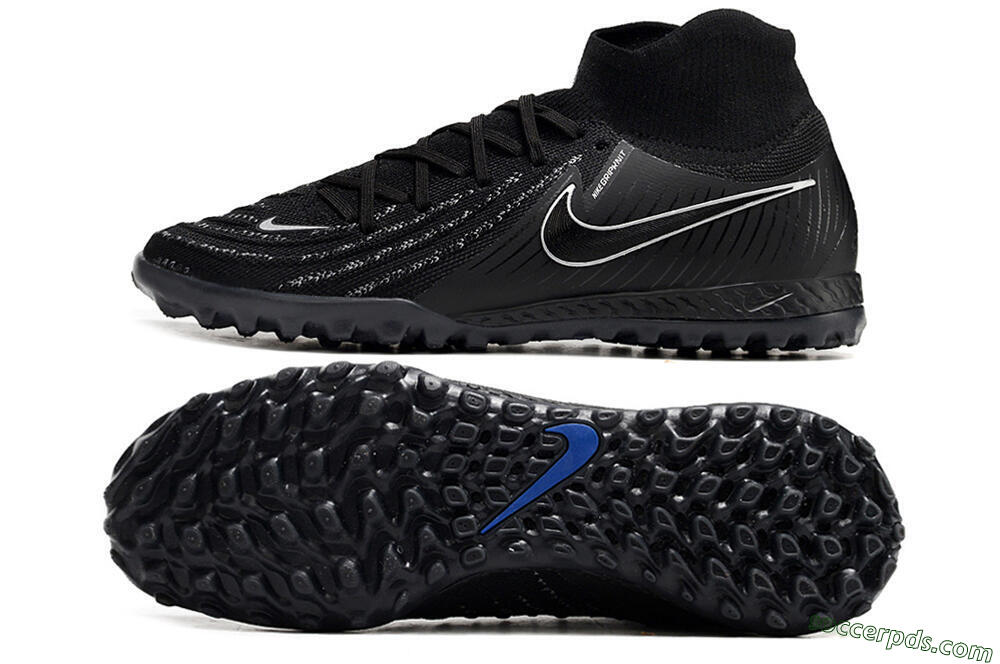 Nike Phantom Luna Elite NU TF High-Tops Football Shoes - Black/White/Blue 0