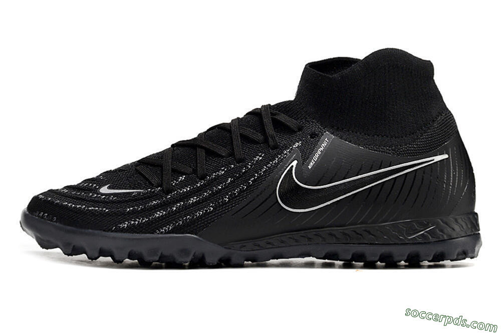Nike Phantom Luna Elite NU TF High-Tops Football Shoes - Black/White/Blue 2