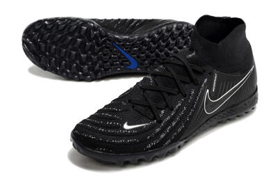 Nike Phantom Luna Elite NU TF High-Tops Football Shoes - Black/White/Blue