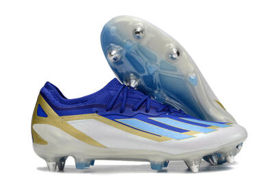 Adidas X Crazyfast.1 Messi SG Low-Tops Football Boots - Blue/Jade/Gold/White
