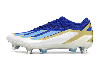 Adidas X Crazyfast.1 Messi SG Low-Tops Football Boots - Blue/Jade/Gold/White