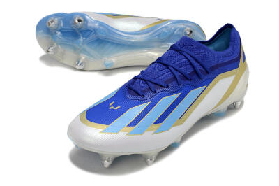 Adidas X Crazyfast.1 Messi SG Low-Tops Football Boots - Blue/Jade/Gold/White