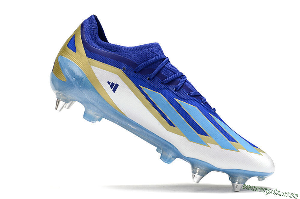 Adidas X Crazyfast.1 Messi SG Low-Tops Football Boots - Blue/Jade/Gold/White 4