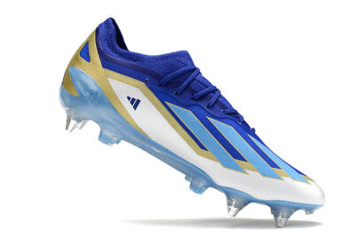 Adidas X Crazyfast.1 Messi SG Low-Tops Football Boots - Blue/Jade/Gold/White
