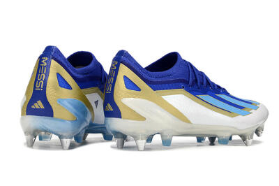 Adidas X Crazyfast.1 Messi SG Low-Tops Football Boots - Blue/Jade/Gold/White