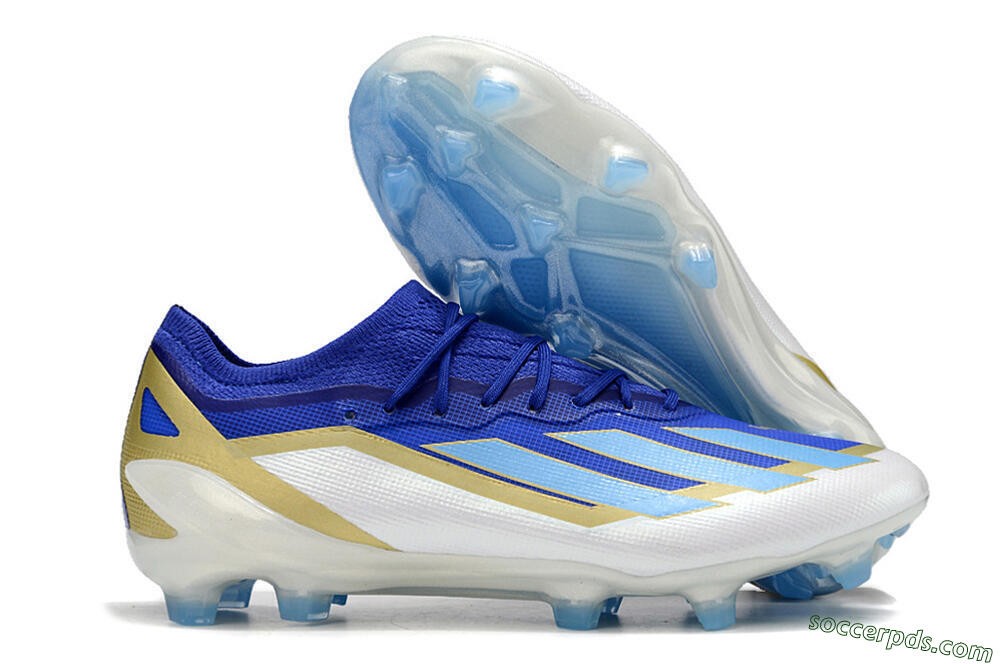 Adidas X Crazyfast.1 Messi FG Low-Tops Football Boots - Blue/Jade/Gold/White 1