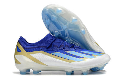 Adidas X Crazyfast.1 Messi FG Low-Tops Football Boots - Blue/Jade/Gold/White