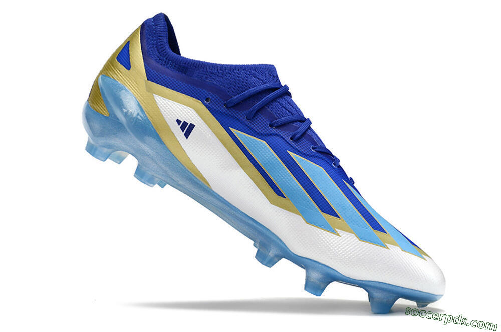 Adidas X Crazyfast.1 Messi FG Low-Tops Football Boots - Blue/Jade/Gold/White 4