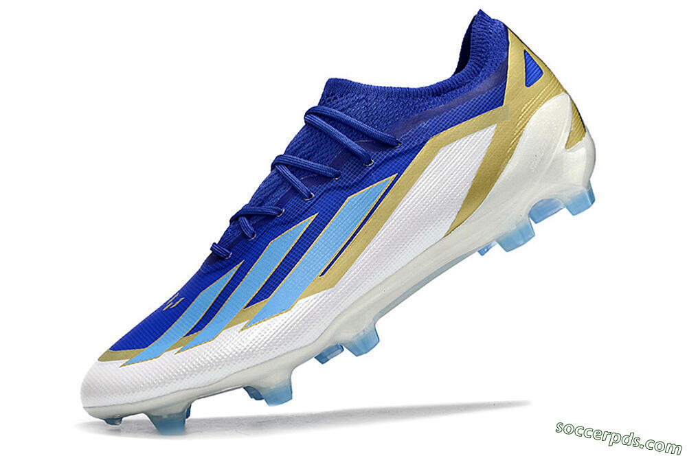 Adidas X Crazyfast.1 Messi FG Low-Tops Football Boots - Blue/Jade/Gold/White 5