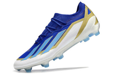 Adidas X Crazyfast.1 Messi FG Low-Tops Football Boots - Blue/Jade/Gold/White