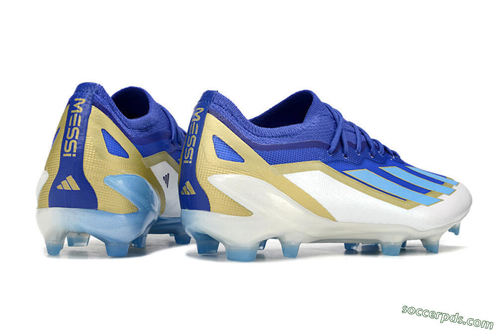 Adidas X Crazyfast.1 Messi FG Low-Tops Football Boots - Blue/Jade/Gold/White 6