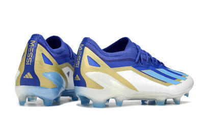 Adidas X Crazyfast.1 Messi FG Low-Tops Football Boots - Blue/Jade/Gold/White