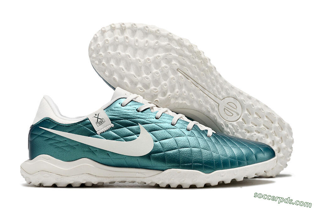 Nike Tiempo Legend 10 Elite TF Low-Tops Football Shoes - Jade/White 1