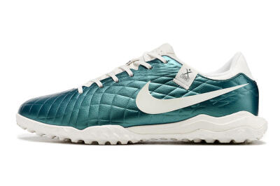 Nike Tiempo Legend 10 Elite TF Low-Tops Football Shoes - Jade/White