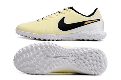 Nike Tiempo Legend 10 Elite TF Low-Tops Football Shoes - Beige/Black/White