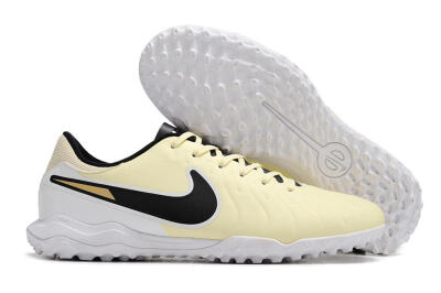 Nike Tiempo Legend 10 Elite TF Low-Tops Football Shoes - Beige/Black/White