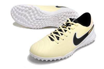 Nike Tiempo Legend 10 Elite TF Low-Tops Football Shoes - Beige/Black/White