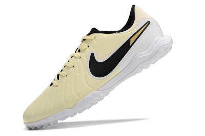Nike Tiempo Legend 10 Elite TF Low-Tops Football Shoes - Beige/Black/White