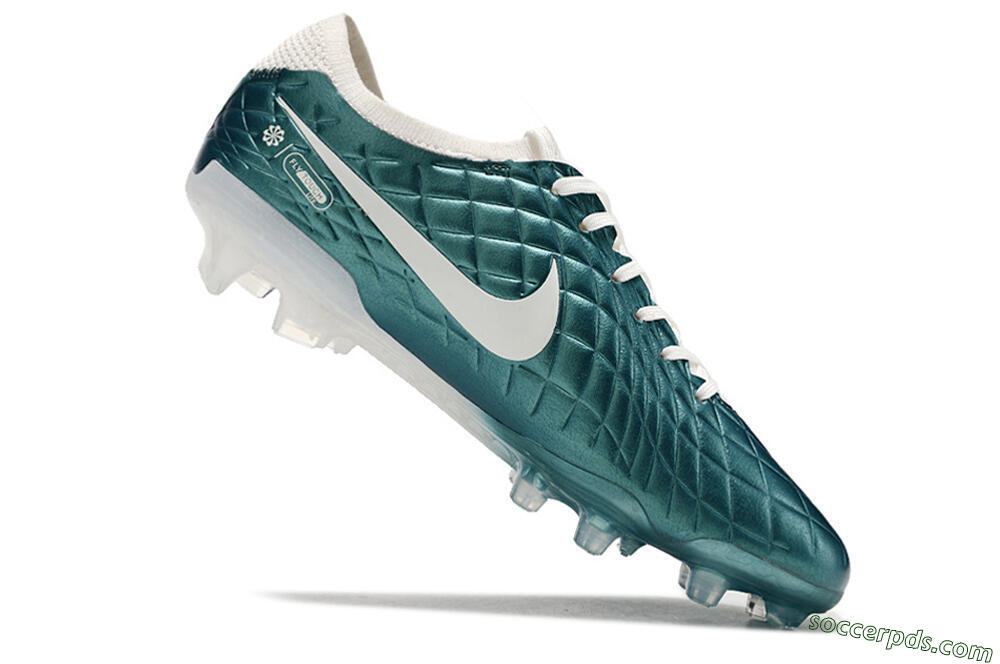 Nike Tiempo Legend 10 Elite FG Low-Tops Football Boots - Jade/White 4