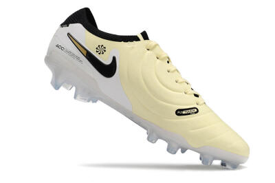 Nike Tiempo Legend 10 Elite FG Low-Tops Football Boots - Beige/Black/White