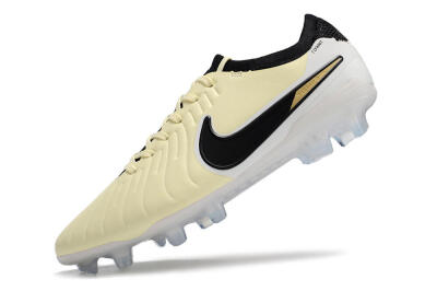 Nike Tiempo Legend 10 Elite FG Low-Tops Football Boots - Beige/Black/White