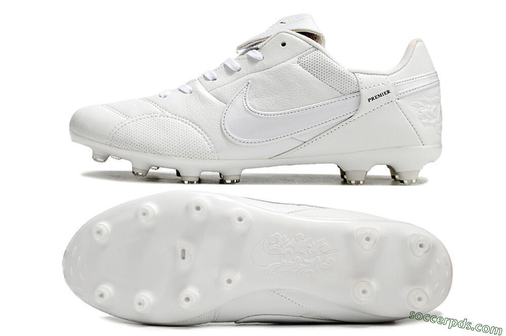 Nike Premier 3 FG Low-Tops Football Boots - White/Black 0
