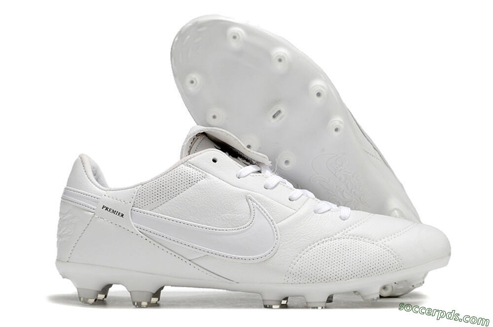 Nike Premier 3 FG Low-Tops Football Boots - White/Black 1