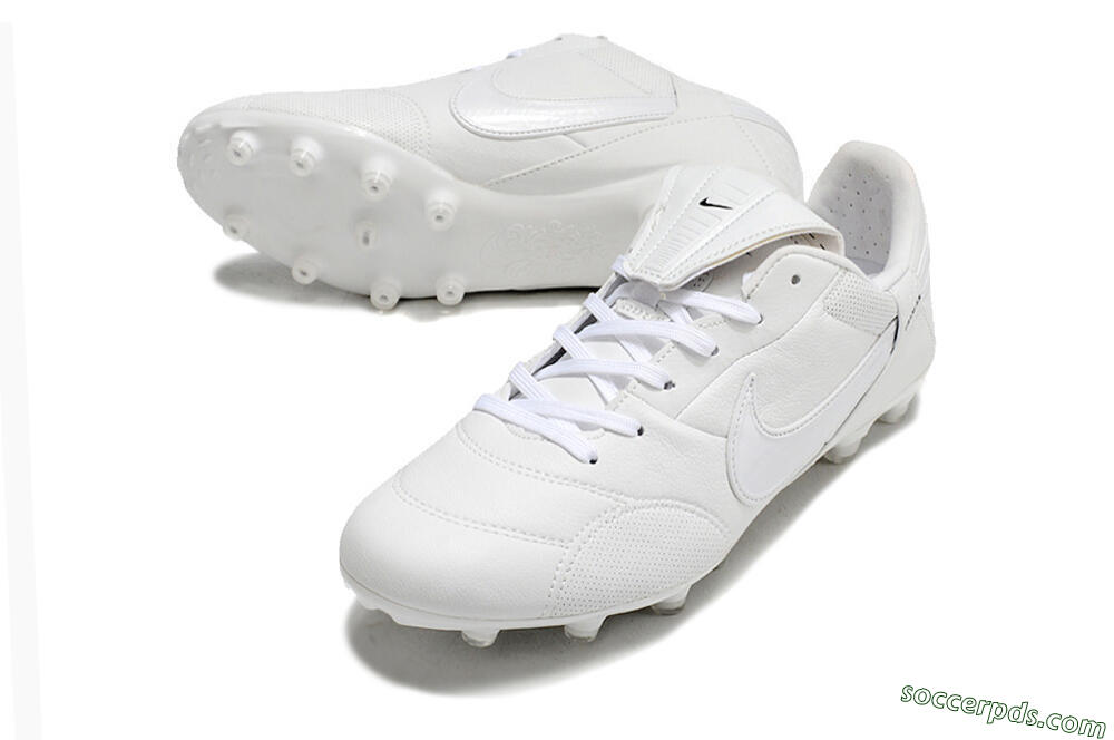 Nike Premier 3 FG Low-Tops Football Boots - White/Black 3