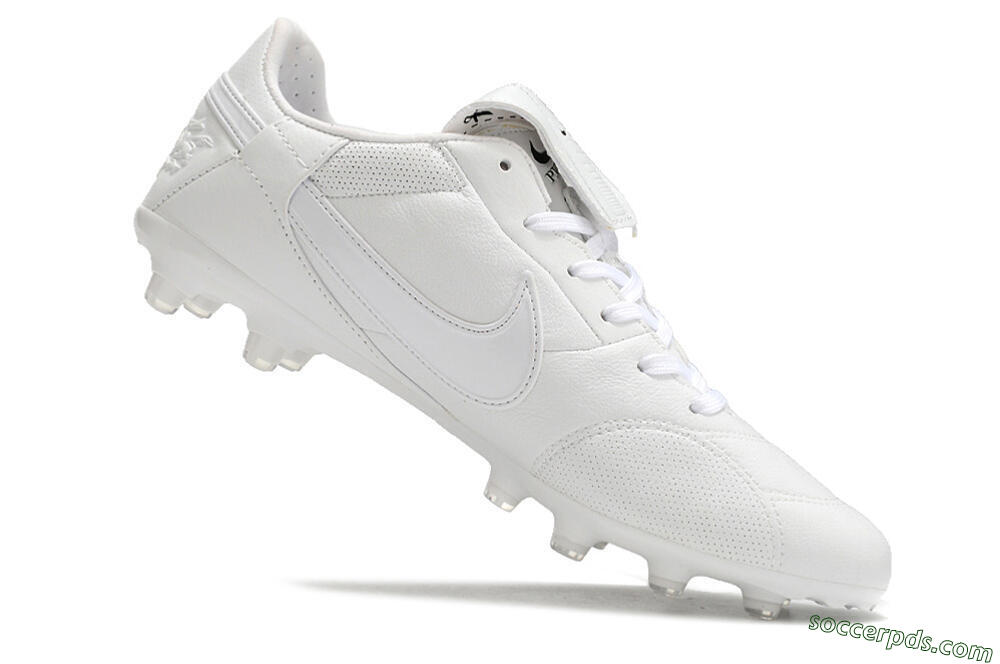 Nike Premier 3 FG Low-Tops Football Boots - White/Black 4
