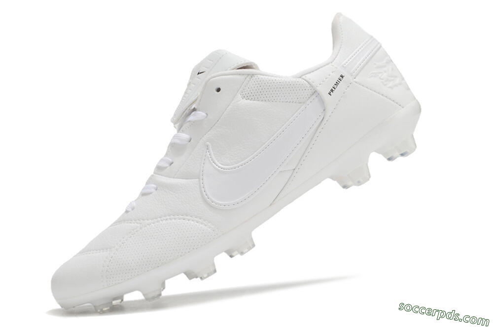 Nike Premier 3 FG Low-Tops Football Boots - White/Black 5