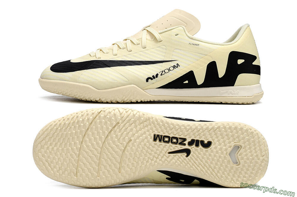 Nike Air Zoom Mercurial Vapor 15 Academy IC Low-Tops Football Shoes - Beige/Black 0