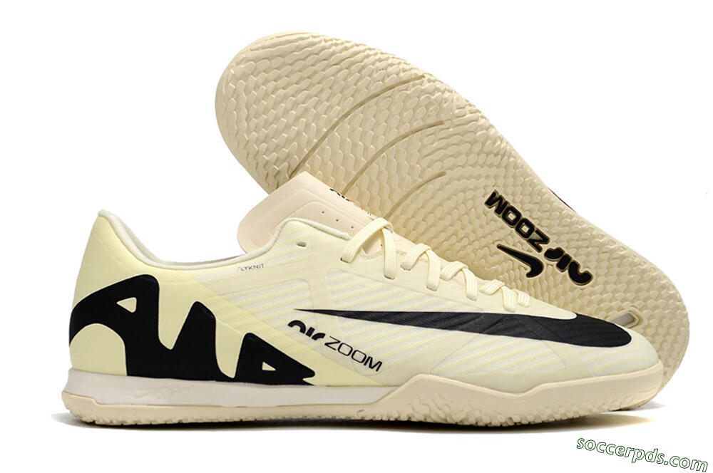 Nike Air Zoom Mercurial Vapor 15 Academy IC Low-Tops Football Shoes - Beige/Black 1