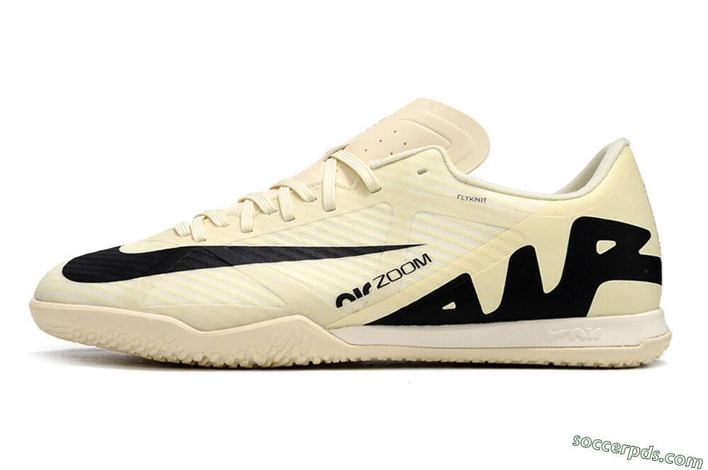Nike Air Zoom Mercurial Vapor 15 Academy IC Low-Tops Football Shoes - Beige/Black 2