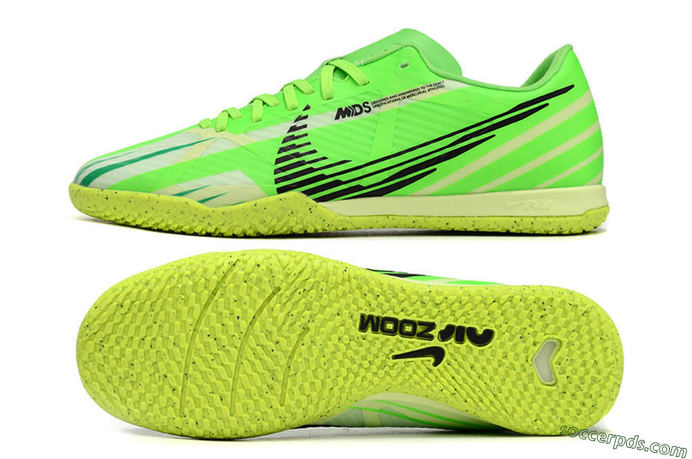 Nike Air Zoom Mercurial Vapor 15 Academy IC Low-Tops Football Shoes - Green/Black/Yellow 0