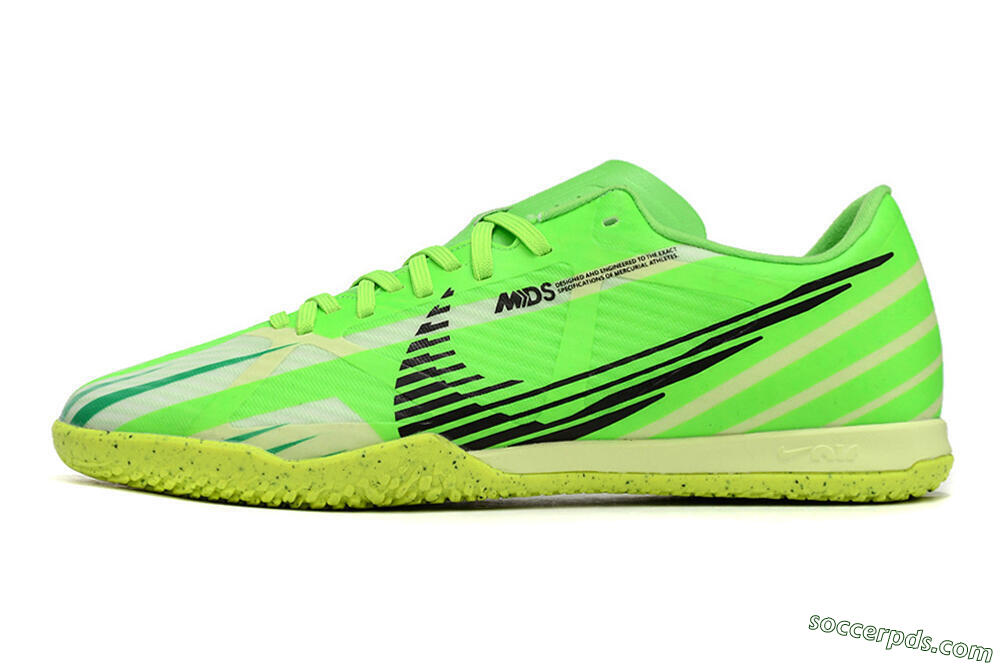 Nike Air Zoom Mercurial Vapor 15 Academy IC Low-Tops Football Shoes - Green/Black/Yellow 2