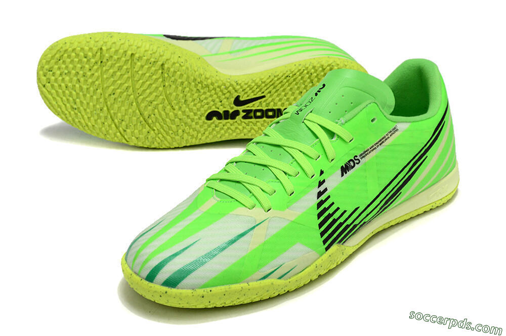 Nike Air Zoom Mercurial Vapor 15 Academy IC Low-Tops Football Shoes - Green/Black/Yellow 3