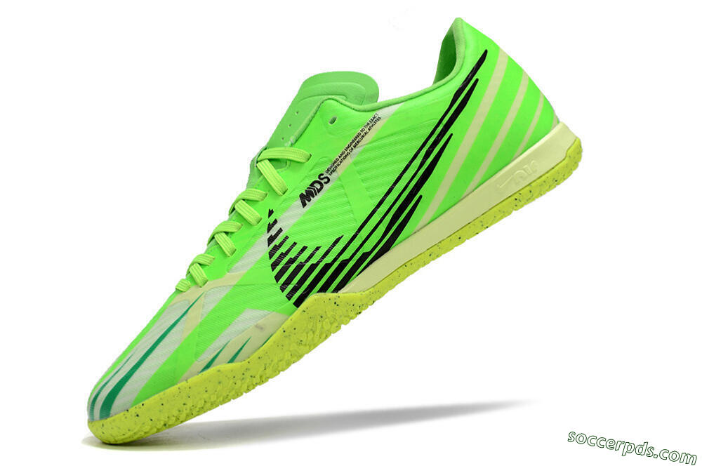 Nike Air Zoom Mercurial Vapor 15 Academy IC Low-Tops Football Shoes - Green/Black/Yellow 5