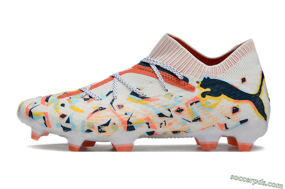Puma Future FG Low-Tops Football Boots - White/Red/Yellow/Blue/Pink 2