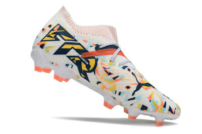 Puma Future FG Low-Tops Football Boots - White/Red/Yellow/Blue/Pink