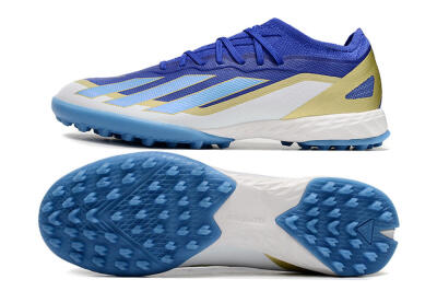 Adidas X 23 Crazyfast.1 TF Low-Tops Football Shoes - Blue/Gold/White