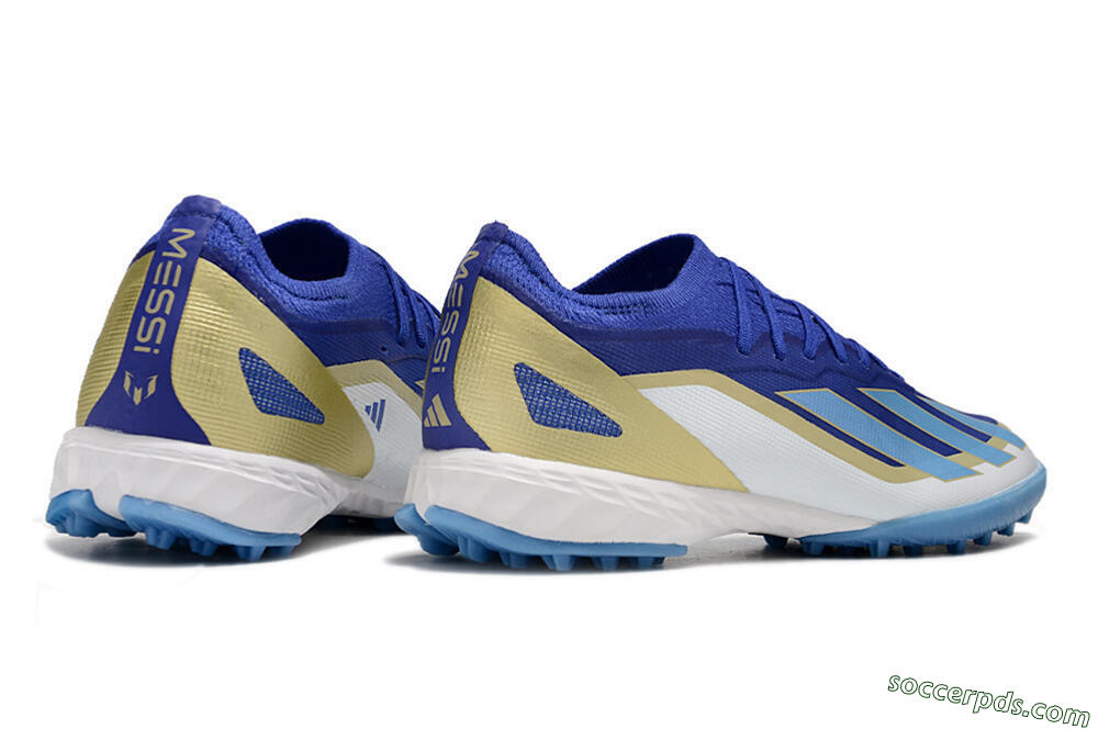 Adidas X 23 Crazyfast.1 TF Low-Tops Football Shoes - Blue/Gold/White 6