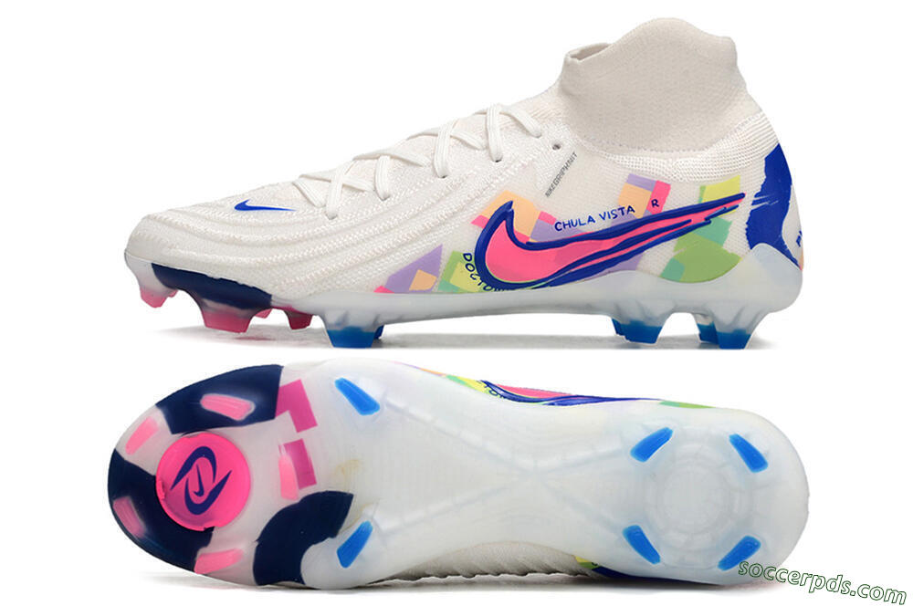 Nike Phantom Luna Elite FG High-Tops Football Boots - White/Rainbow 0