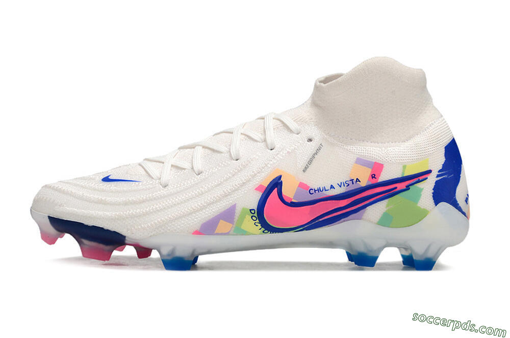 Nike Phantom Luna Elite FG High-Tops Football Boots - White/Rainbow 2