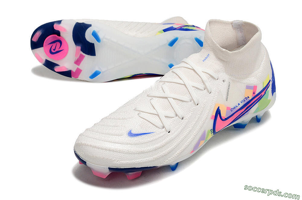 Nike Phantom Luna Elite FG High-Tops Football Boots - White/Rainbow 3