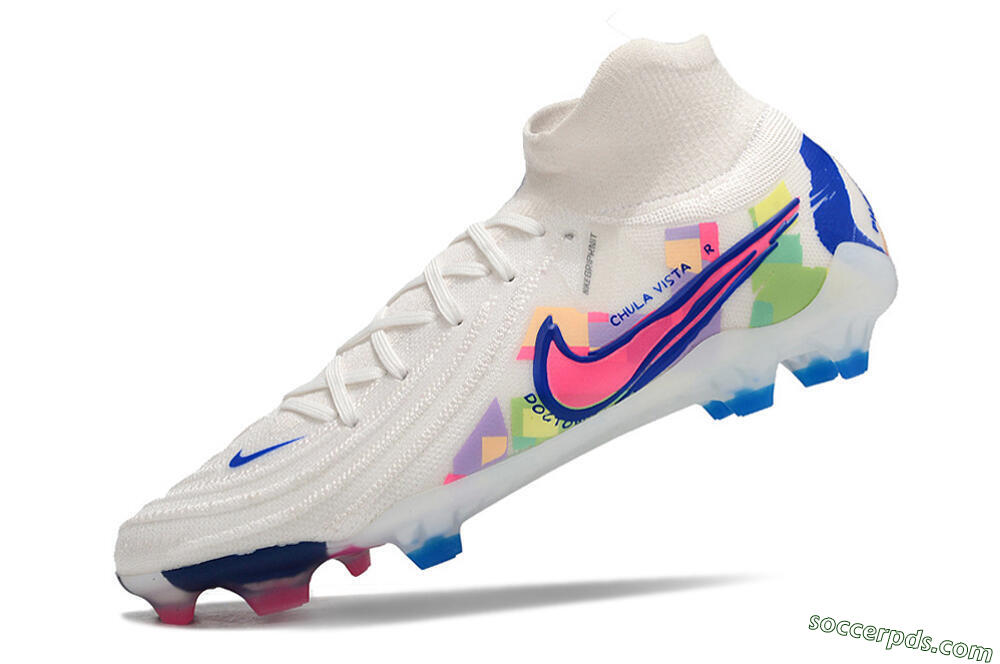 Nike Phantom Luna Elite FG High-Tops Football Boots - White/Rainbow 5