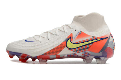 Nike Phantom Luna Elite NU FG High-Tops Football Boots - White/Red/Yellow/Blue