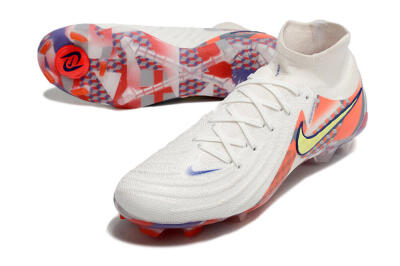 Nike Phantom Luna Elite NU FG High-Tops Football Boots - White/Red/Yellow/Blue